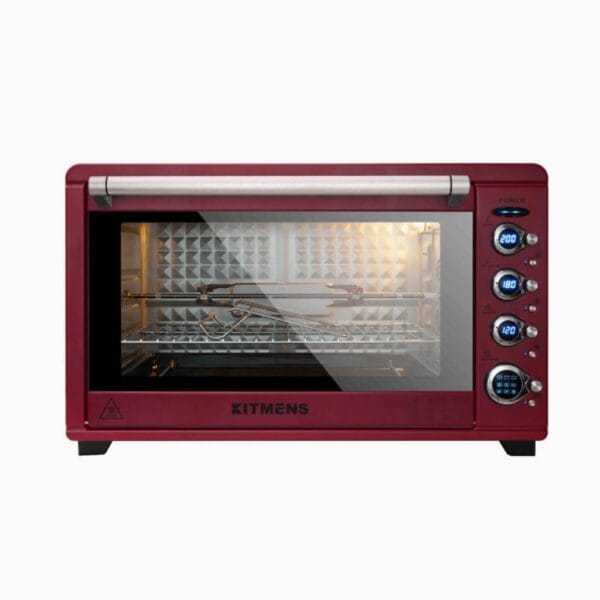 Burgundy red oven