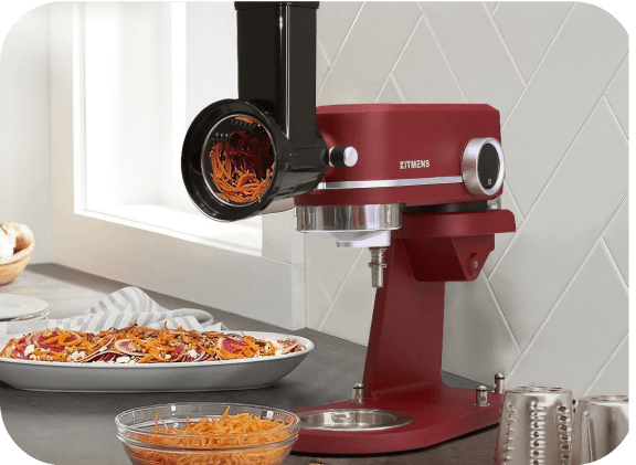 Grating Vegetables with Mixer Slicer Attachment