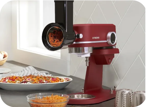 Grating Vegetables with Mixer Slicer Attachment