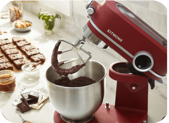 Mixing Chocolate Cake Batter with Flat Beater