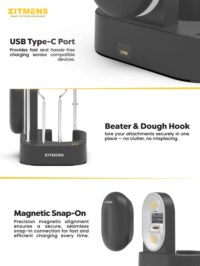 KITMENS ONE Cordless 12V Battery Rechargeable Interchangeable Portable Battery For Chopper Hand Mixer Blender Bateri