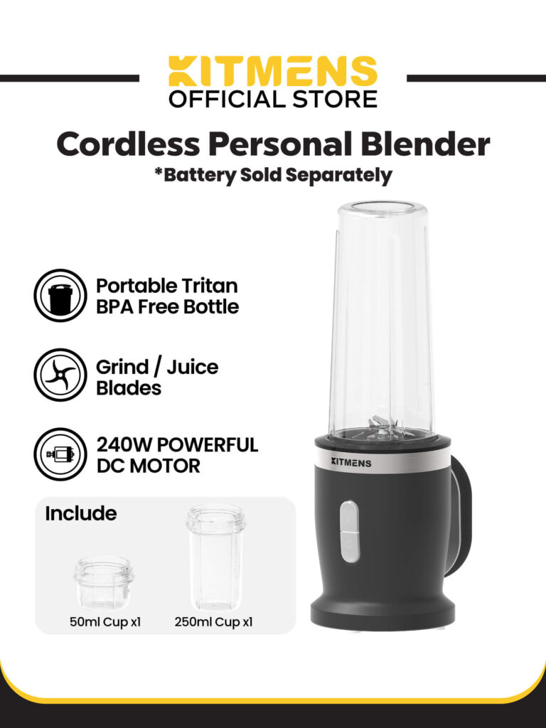 KITMENS ONE Cordless Blender Portable Juice Smoothie Pengisar Personal Wireless Mini Blender Jus Coffee Nut Grinder