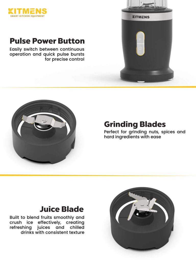 KITMENS ONE Cordless Blender Portable Juice Smoothie Pengisar Personal Wireless Mini Blender Jus Coffee Nut Grinder