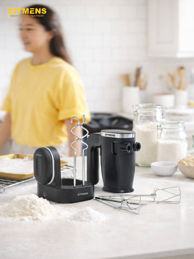 ONE Cordless Hand Mixer Wireless Electric Handheld Portable Small Lightweight Cake Mixer Pengadun Kek