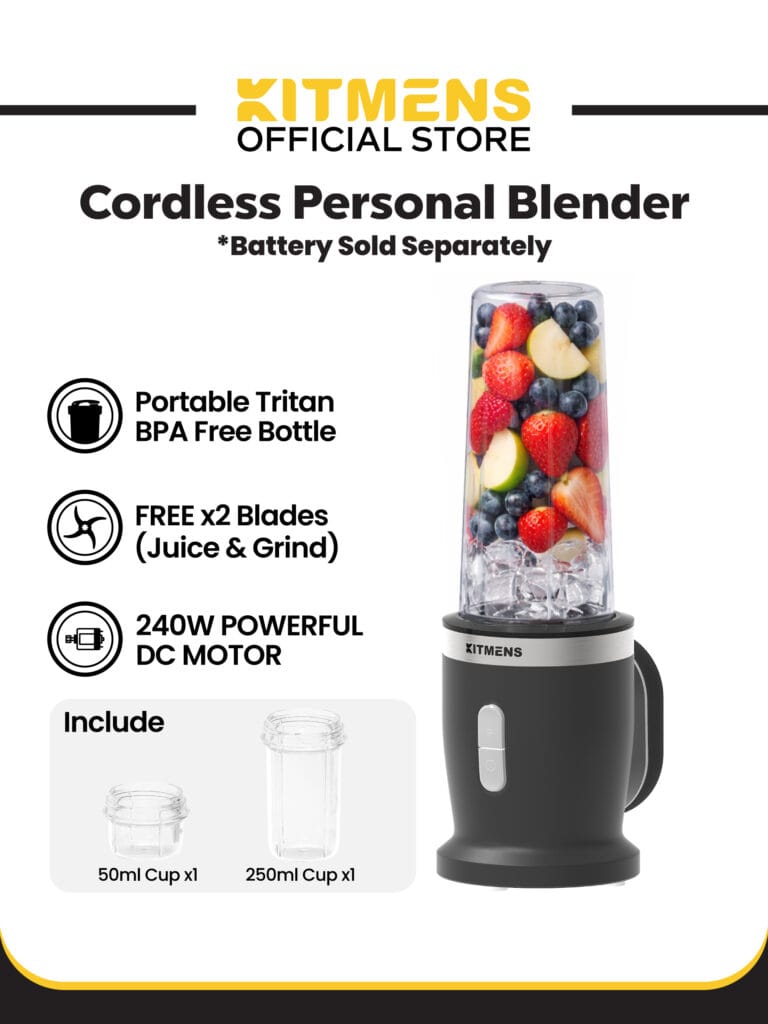 KITMENS ONE Cordless Blender Portable Juice Smoothie Pengisar Personal Wireless Mini Blender Jus Coffee Nut Grinder 破